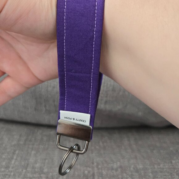 Crafty & Posh Purple Handmade Key Wristlet - Picture 1 of 3